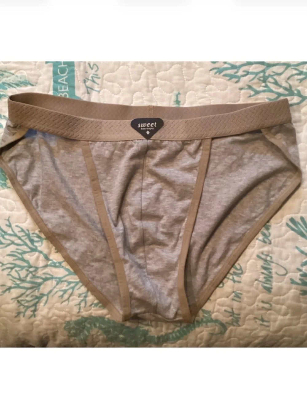 Sexy light grey brief, very soft